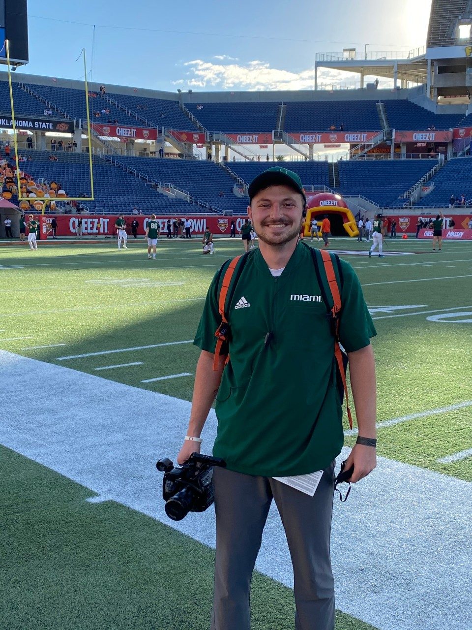 Ben graduated with a degree in multimedia journalism and a concentration in sports media and analytics. Through his first year experience program, he became involved with HokieVision and got hands-on experience with video production and broadcasting. His experience led to an internship with the Minnesota Vikings as their full-time video intern. Ben now works as the assistant video coordinator for the University of Miami football program. 