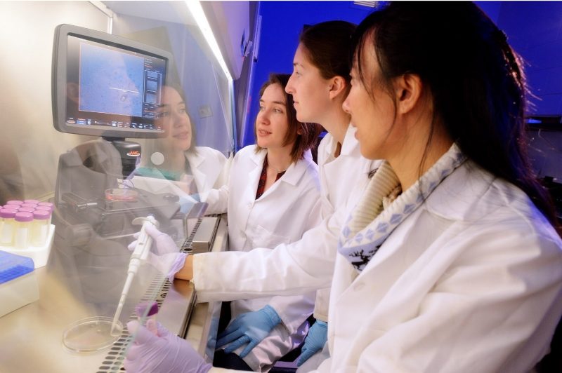 Students working in Lab