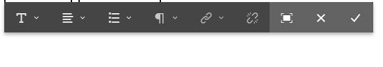 Text Component Inline Editor Toolbar